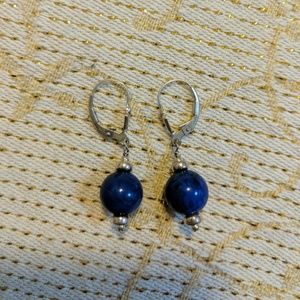 Sterling Silver and Lapis Lazuli Earrings